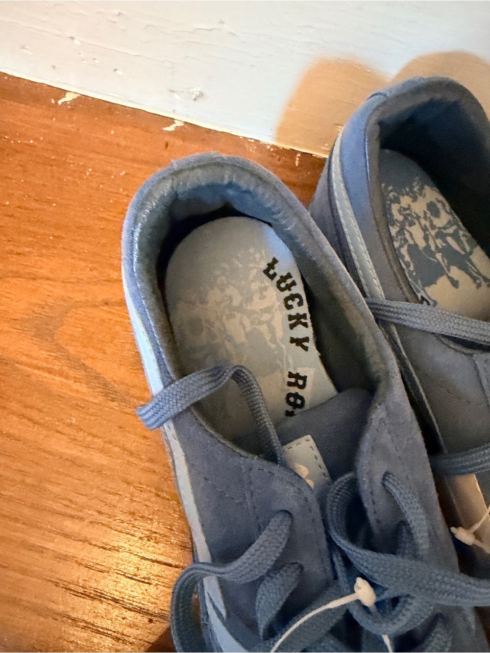 Lucky Brand Blue Suede Low-Top Sneakers - Picture 1 of 5